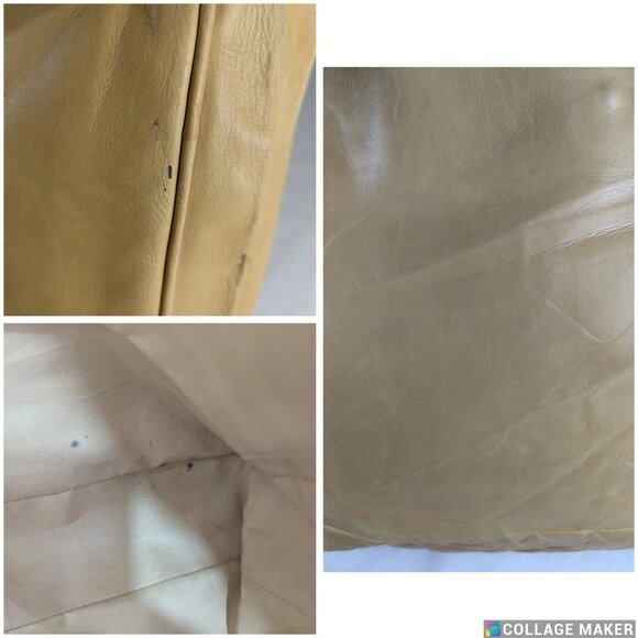 CHANEL Leather Matelasse Chain Shoulder Bag Lamb Skin Beige CC Auth - Picture 8 of 12